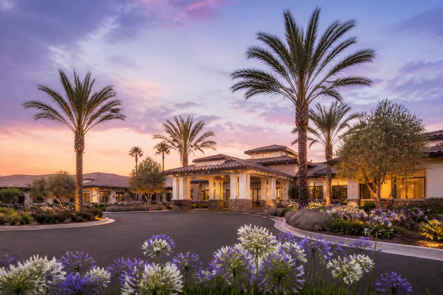 An assisted living community building in Pasadena seen from the street